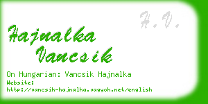 hajnalka vancsik business card